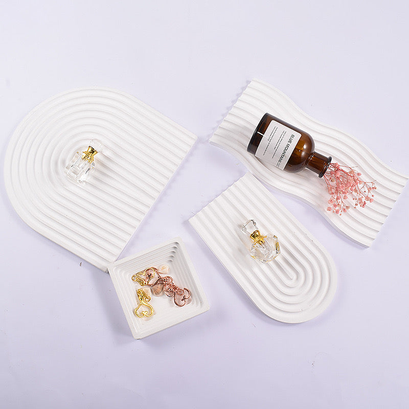 Stripped Arch U-Shape Tray Silicone Mold g011