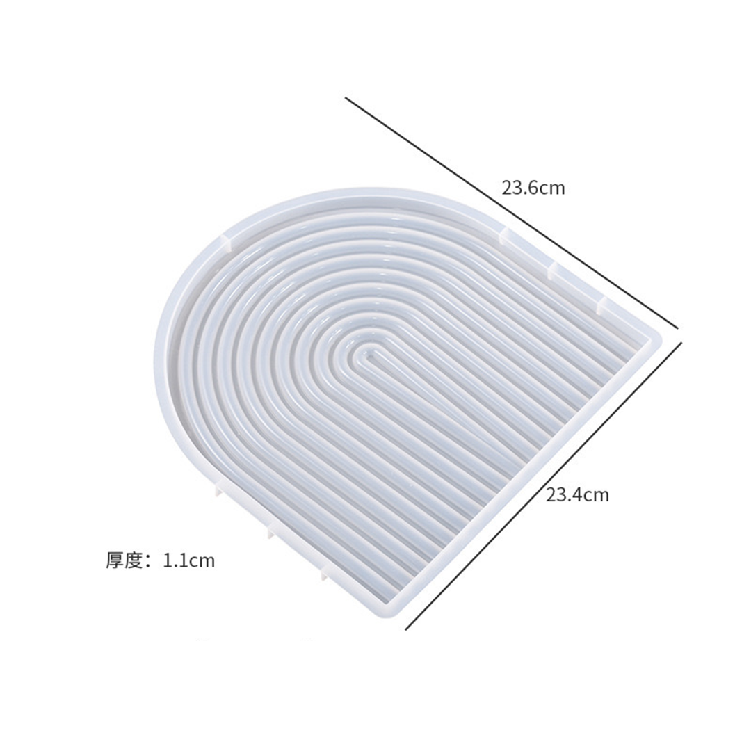 Stripped Arch U-Shape Tray Silicone Mold g011
