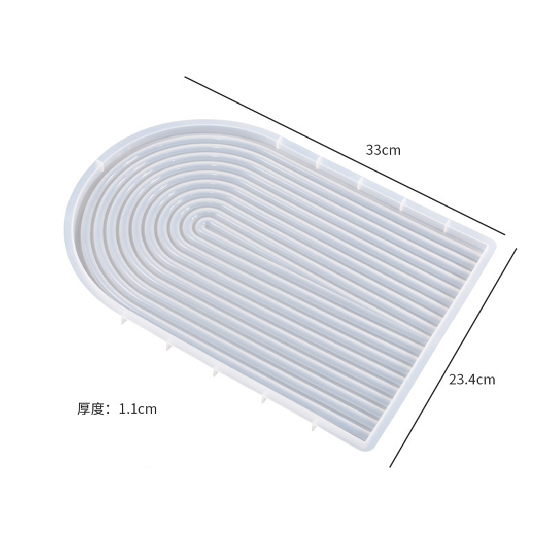 Stripped Arch U-Shape Tray Silicone Mold g011