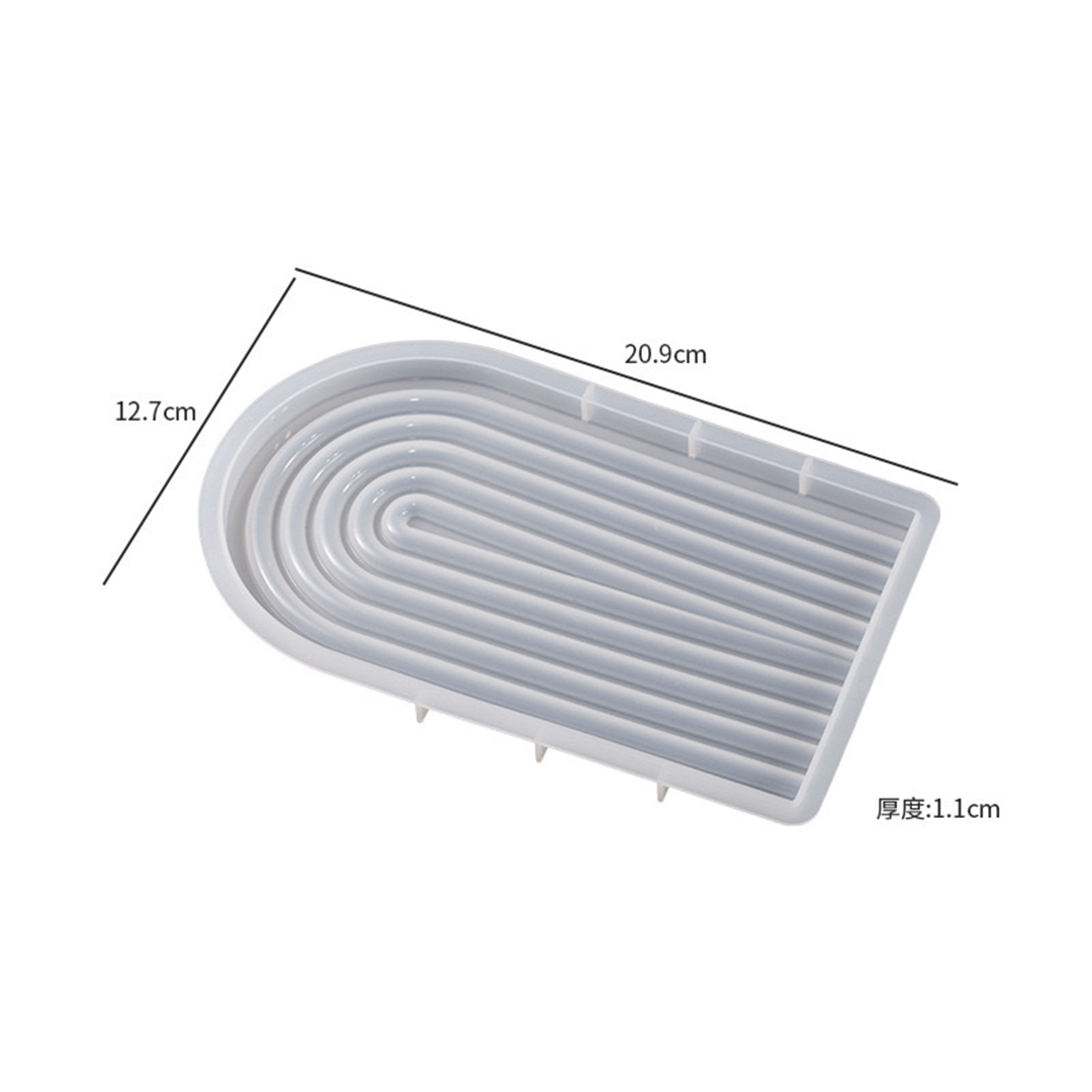 Stripped Arch U-Shape Tray Silicone Mold g011