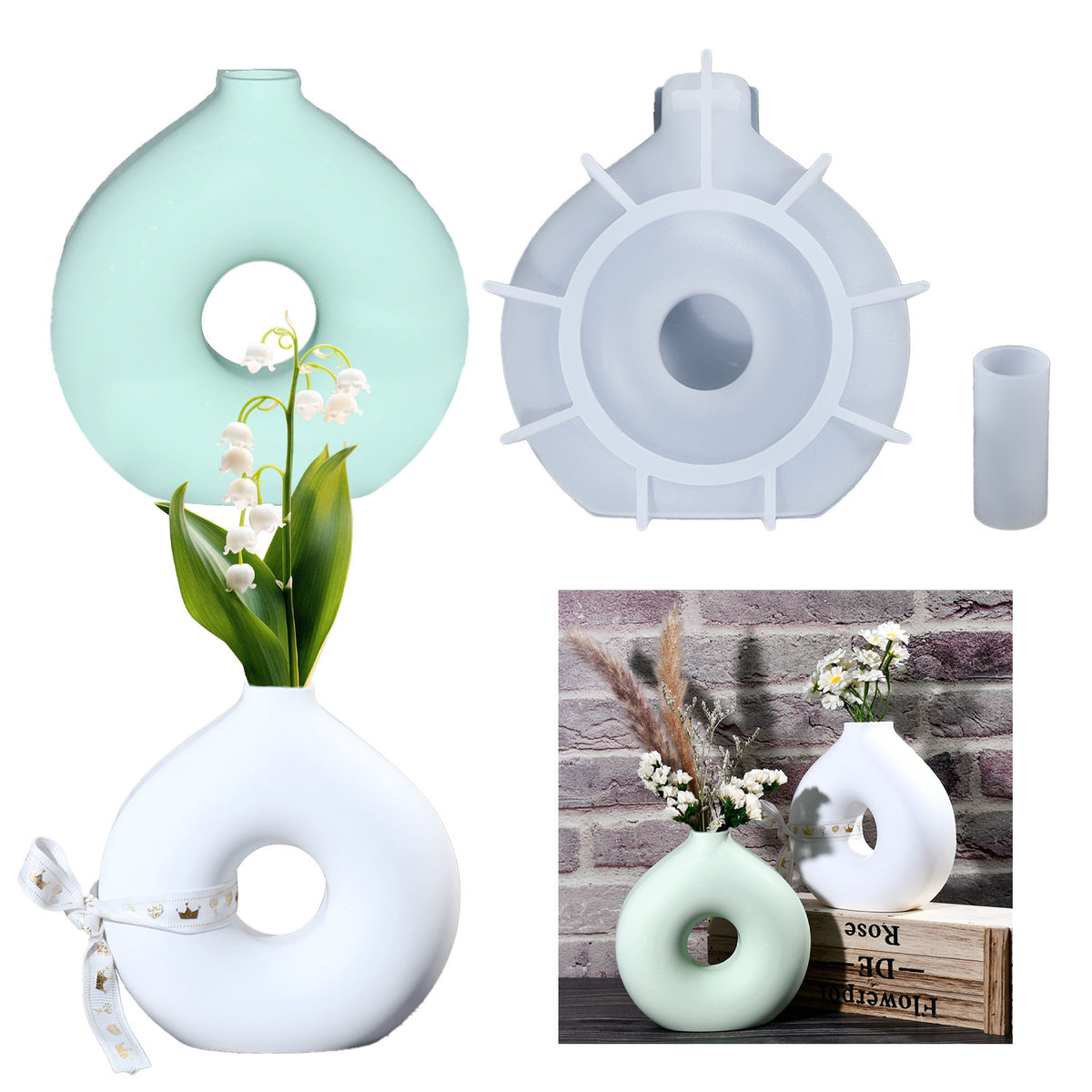 Donut Vase Silicone Mold i04