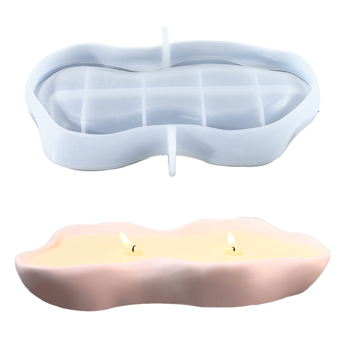 Irregular Candle Dish Mold f03