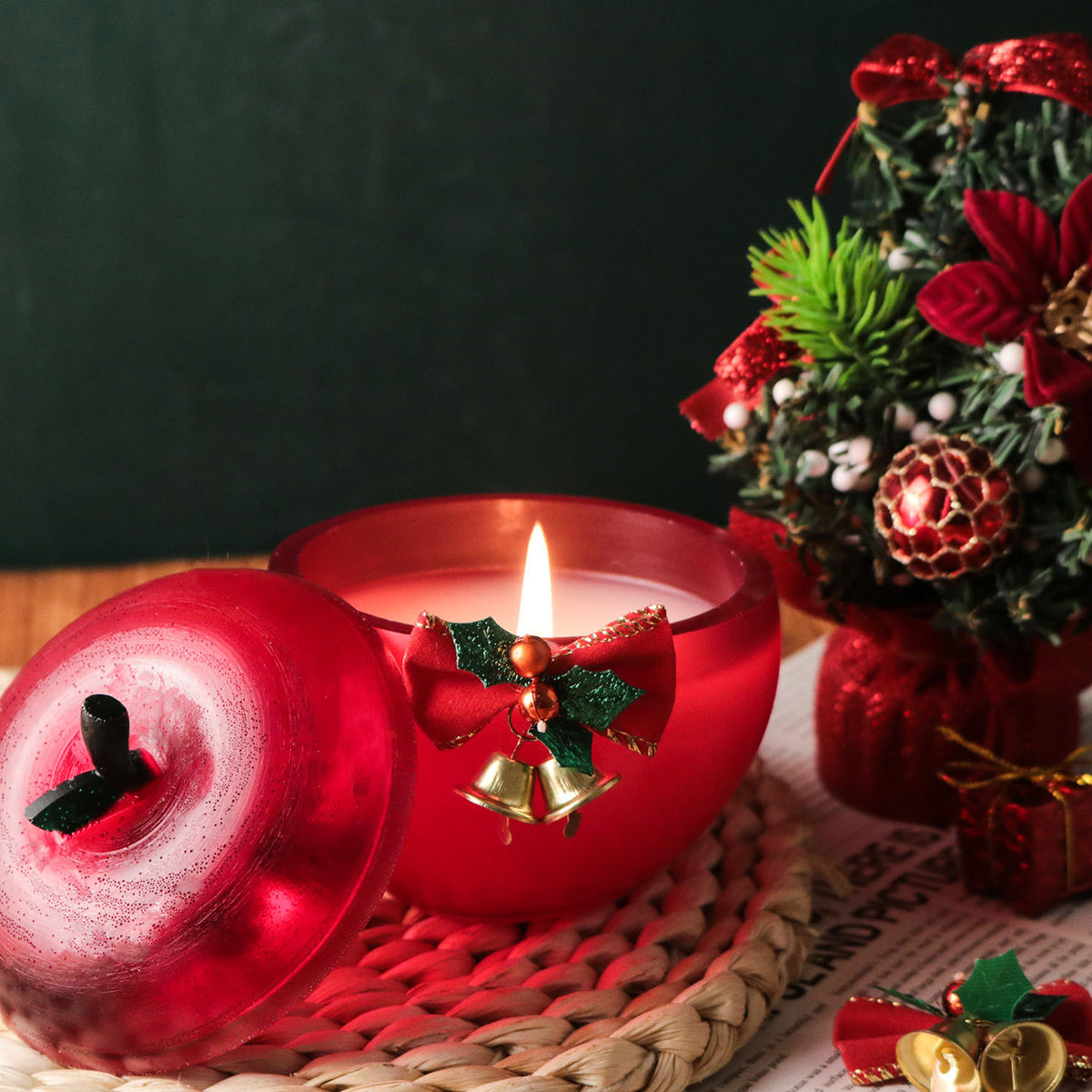 Apple Shape Candle Jar Mold e03