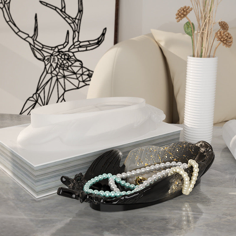 Feather Trinket Tray Silicone Mold g07