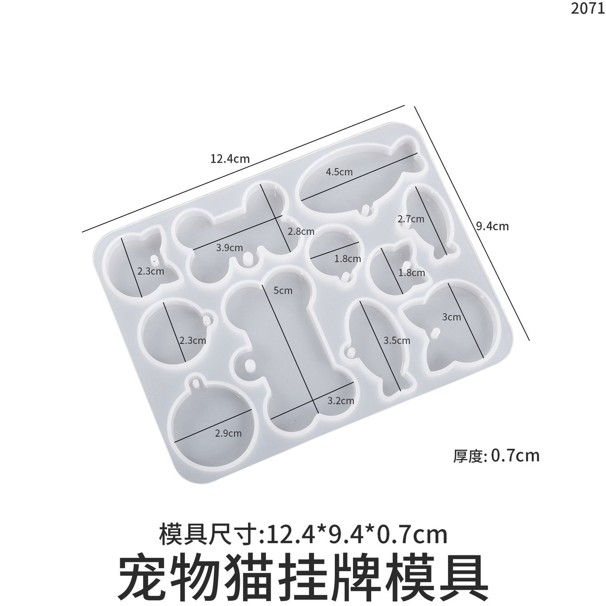 Pet Tag Silicone Mold 2e