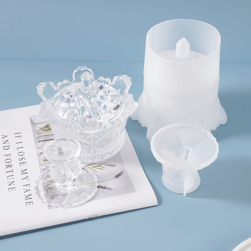 Storage Jar Silicone Mold Crown f05
