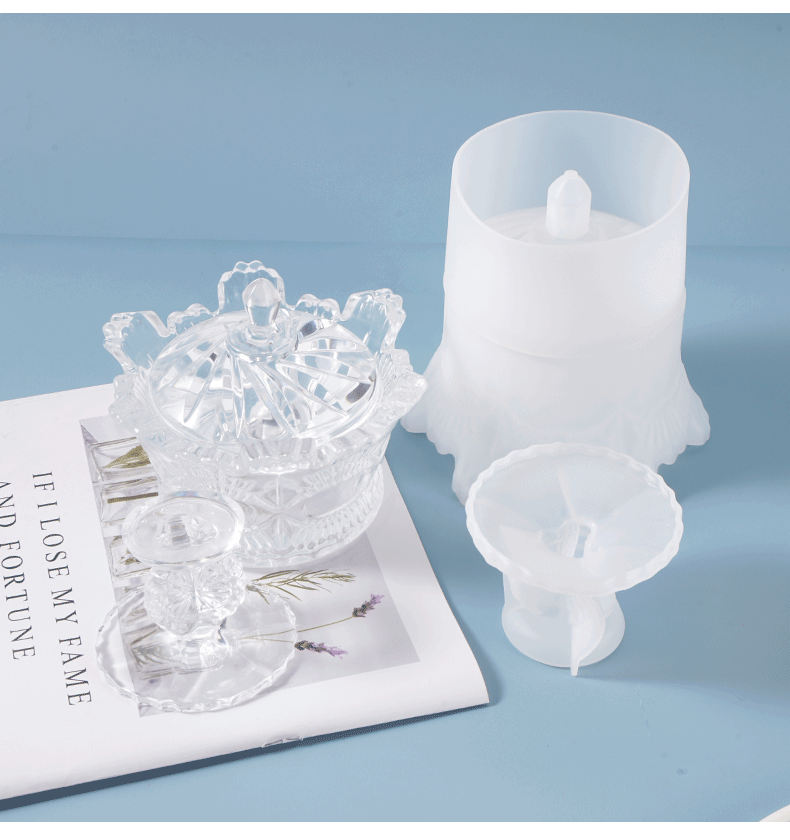 Storage Jar Silicone Mold Crown f05