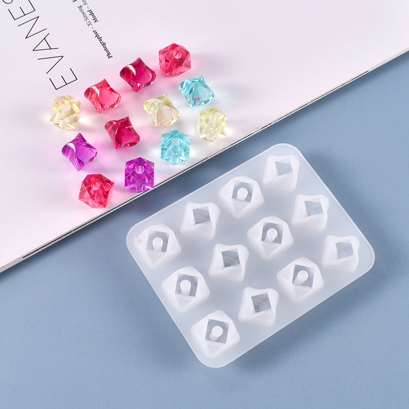 Bead Silicone Mold (Diamond Cut) 1d - 1f