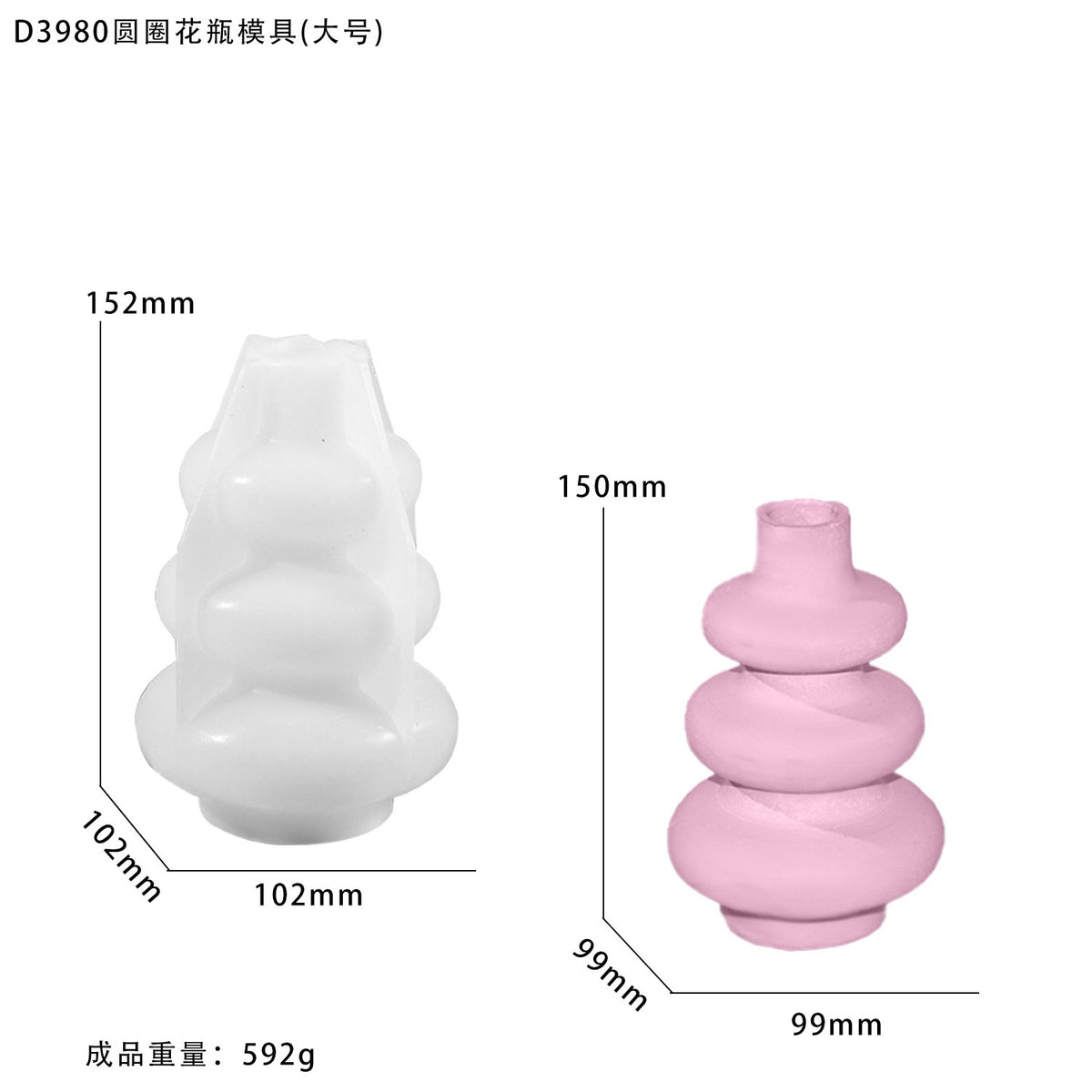 Orb Vase Silicone Mold  Nordic Circle Straight