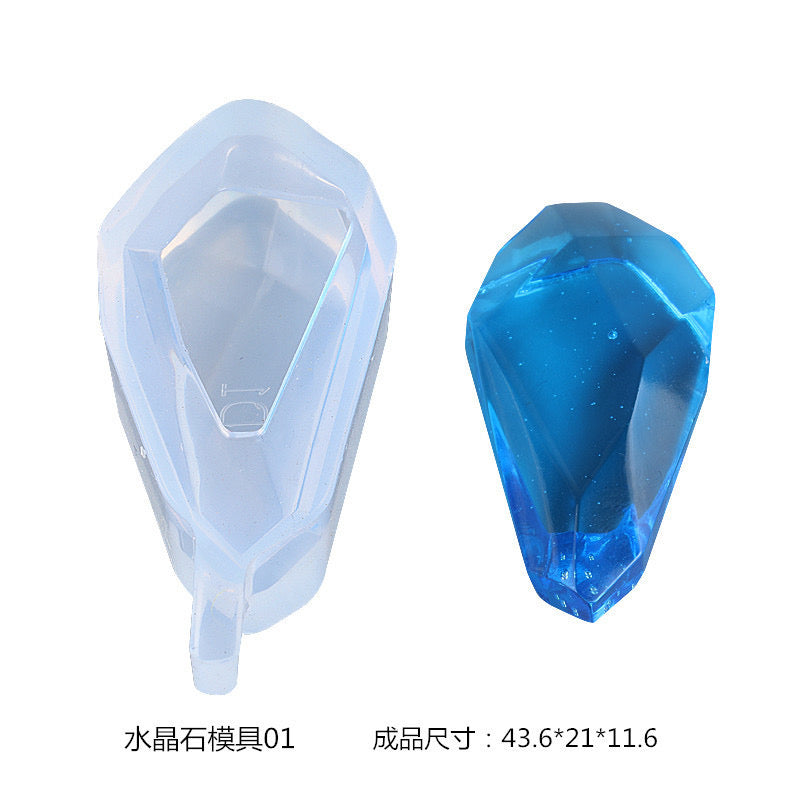 Mini Crystal Decor Jewelry Charm Silicone Mold 3g - 3j