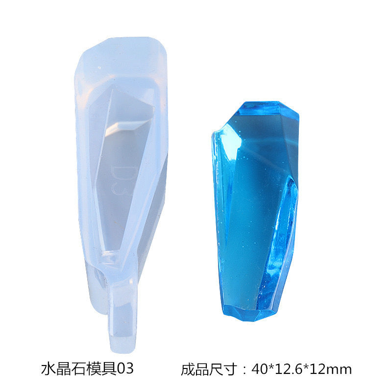 Mini Crystal Decor Jewelry Charm Silicone Mold 3g - 3j