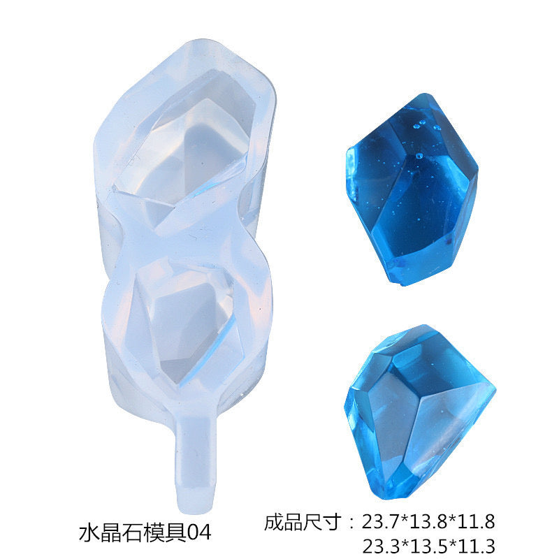 Mini Crystal Decor Jewelry Charm Silicone Mold 3g - 3j
