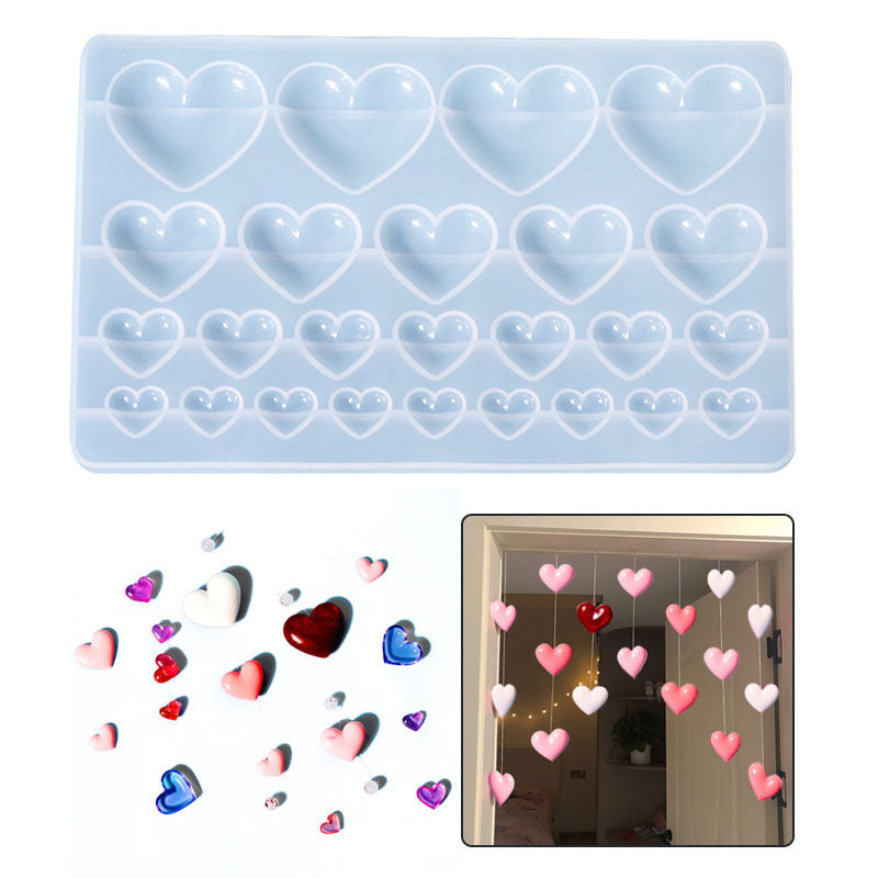 Heart Keychain Silicone Mold d03