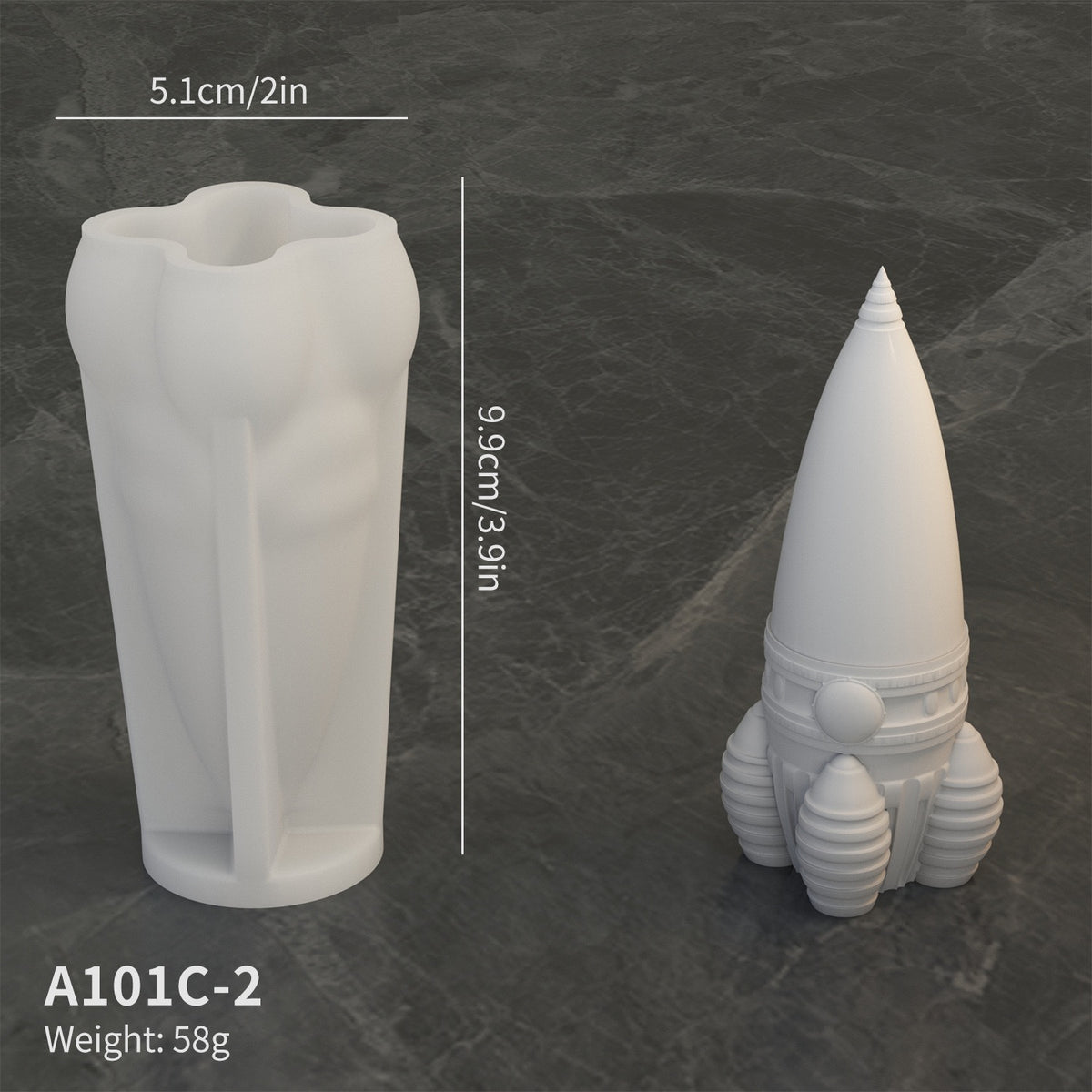 Astronaut Moon Rocket Among Us Decor Silicone Mold h015
