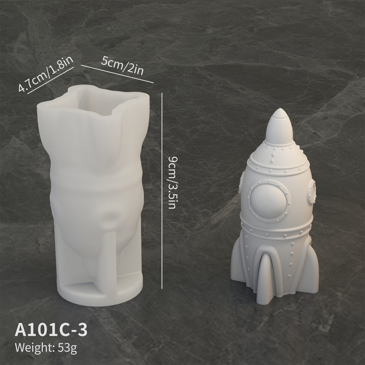 Astronaut Moon Rocket Among Us Decor Silicone Mold h015