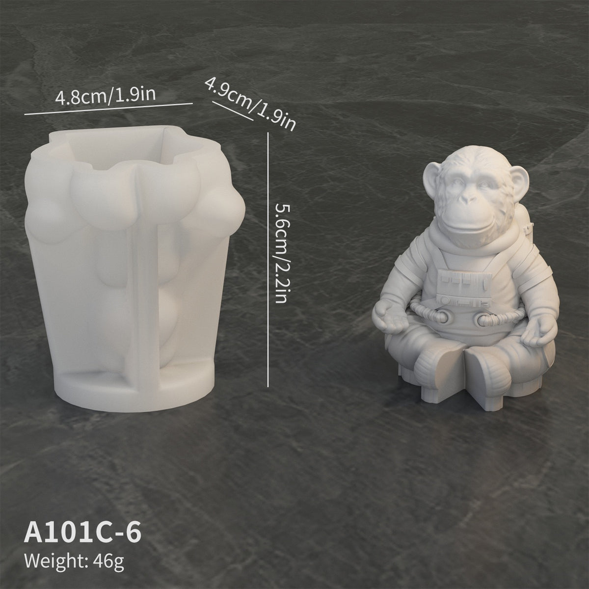 Astronaut Moon Rocket Among Us Decor Silicone Mold h015