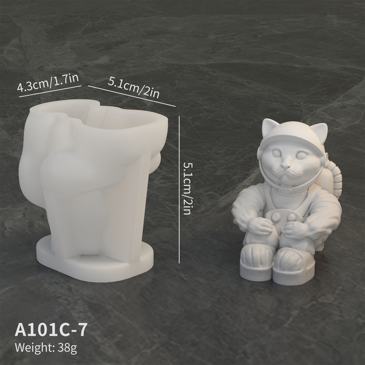 Astronaut Moon Rocket Among Us Decor Silicone Mold h015