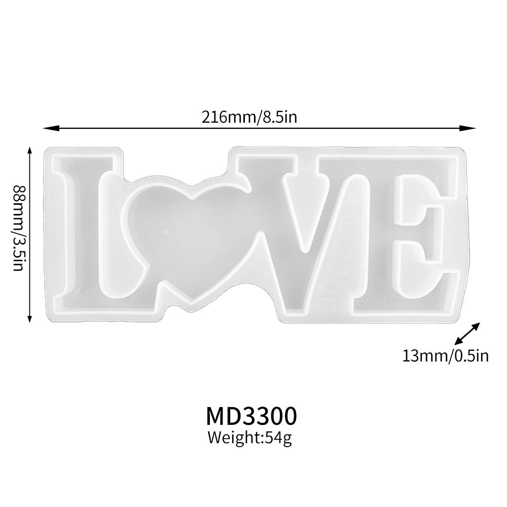 Love Family Home Decor Silicone Mold c010