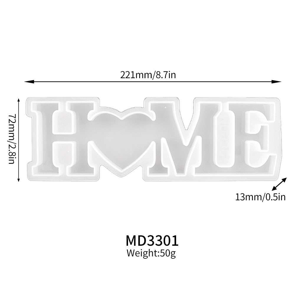 Love Family Home Decor Silicone Mold c010
