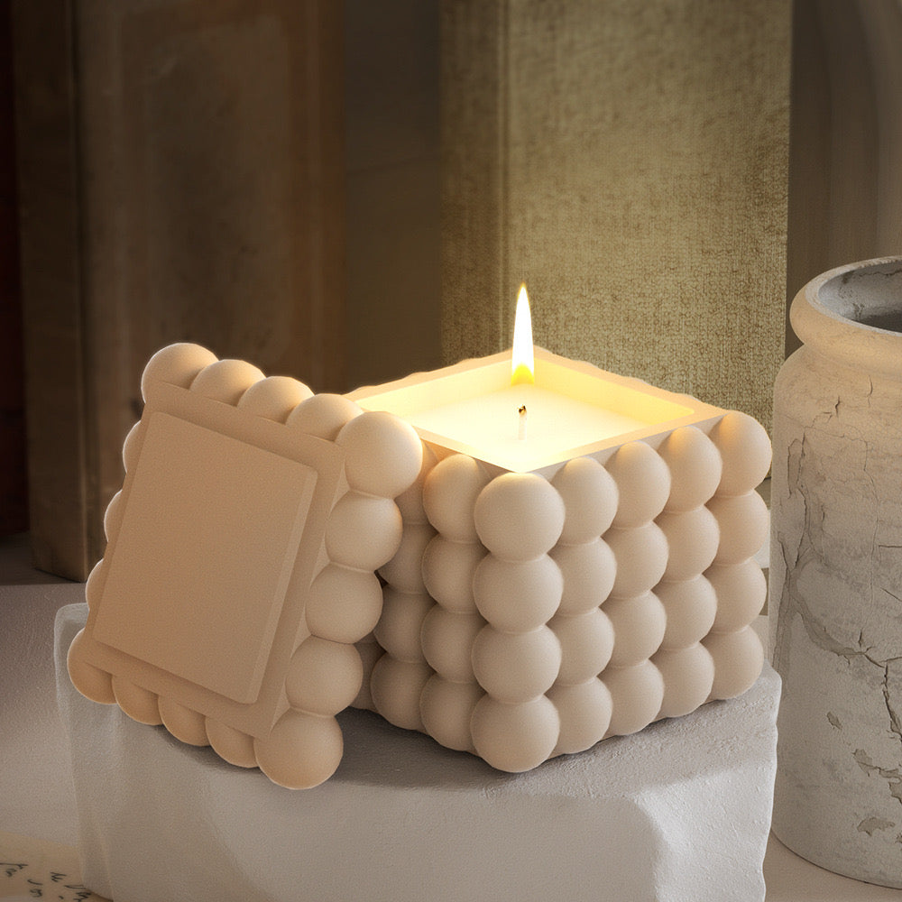 Bubble Candle Jar Storage Silicone Mold a012