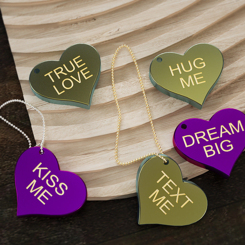 Mini Heart Keychain Charm Silicone Mold d04