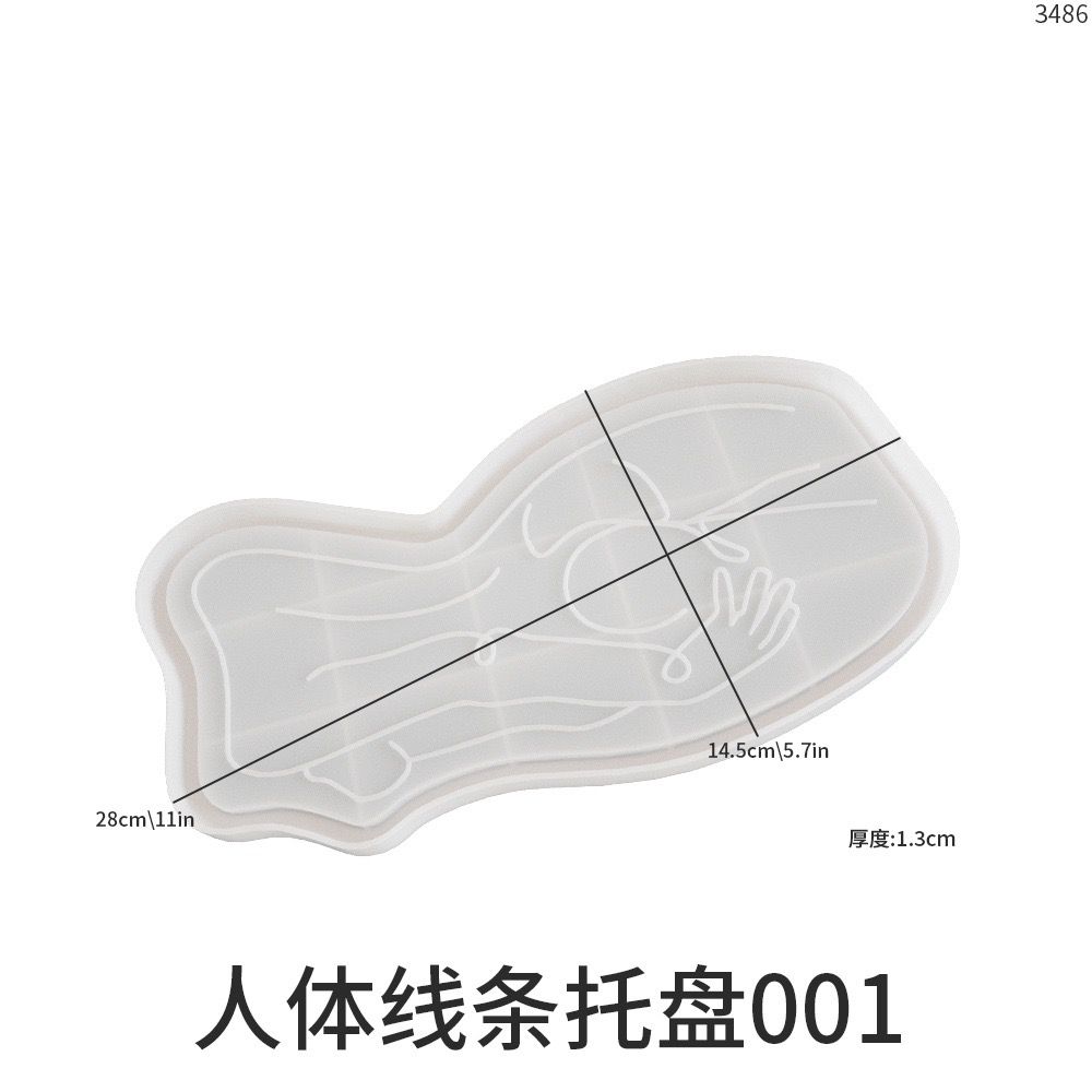 Lady Body Trinket Tray Silicone Mold g013