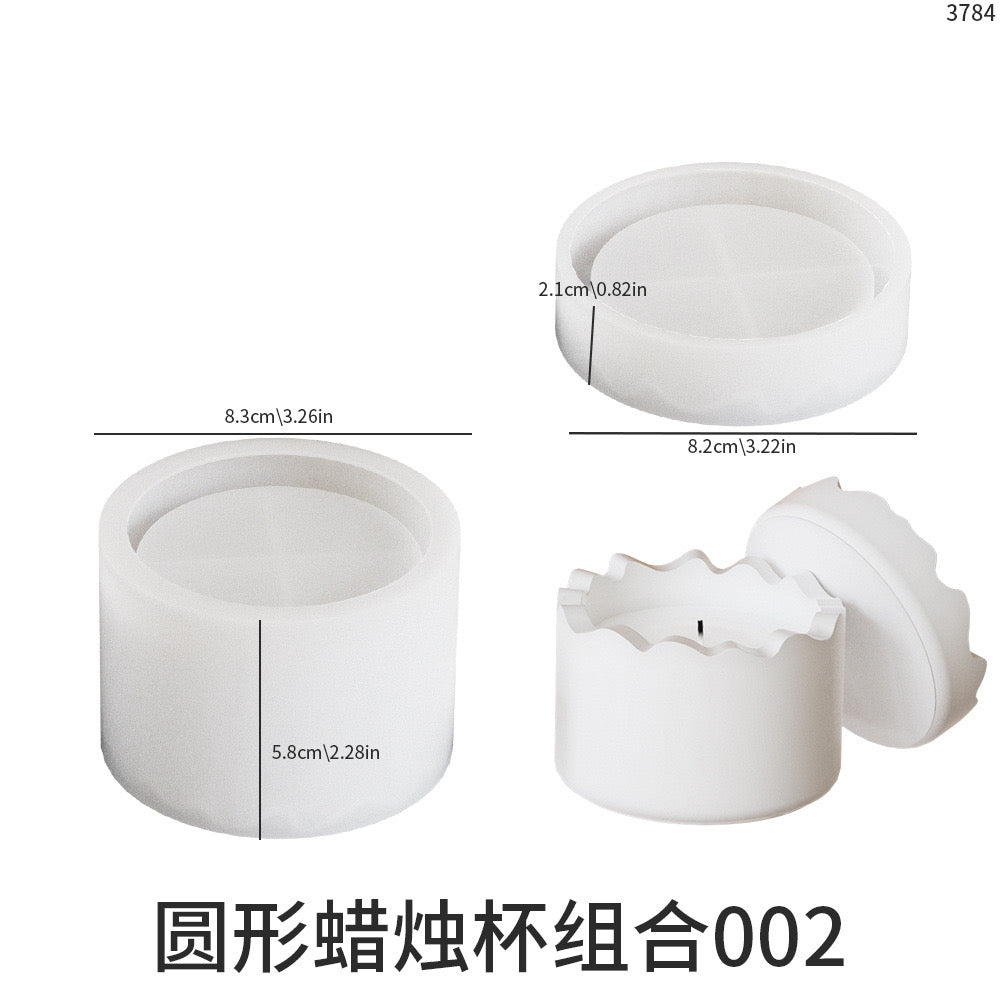 Candle Jar Silicone Mold a012