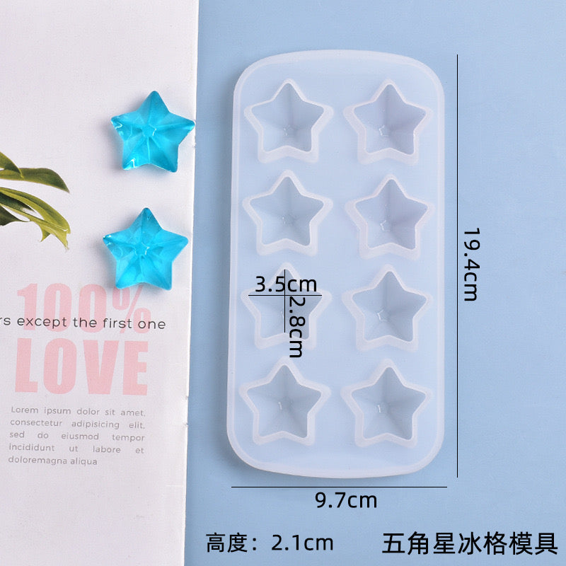 Star Keychain Charm Silicone Mold d07