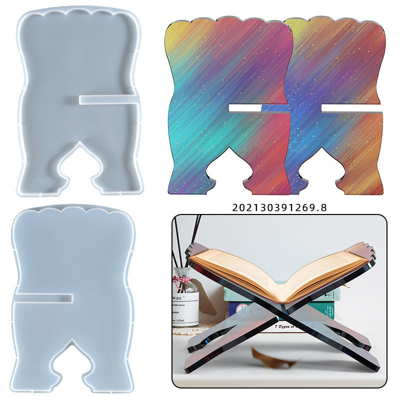 Book Stand Holder Silicone Mold a09