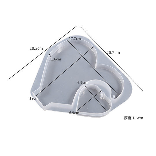 Heart Frame Silicone Mold c06-c08