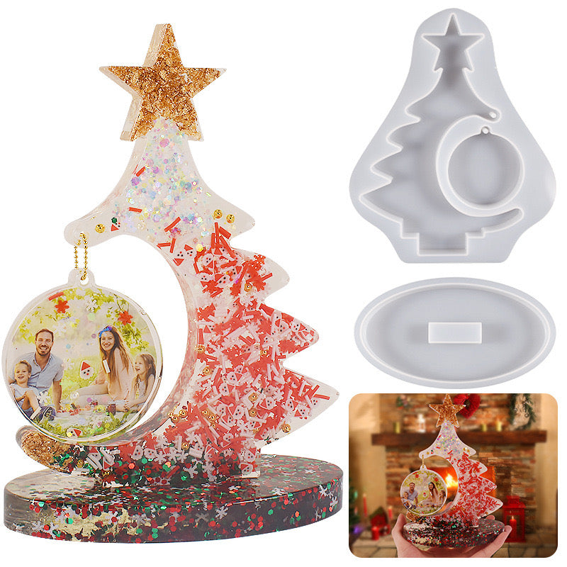 Christmas Tree Frame Silicone Mold c08