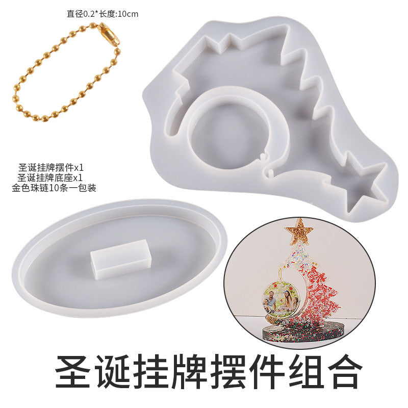 Christmas Tree Frame Silicone Mold c08