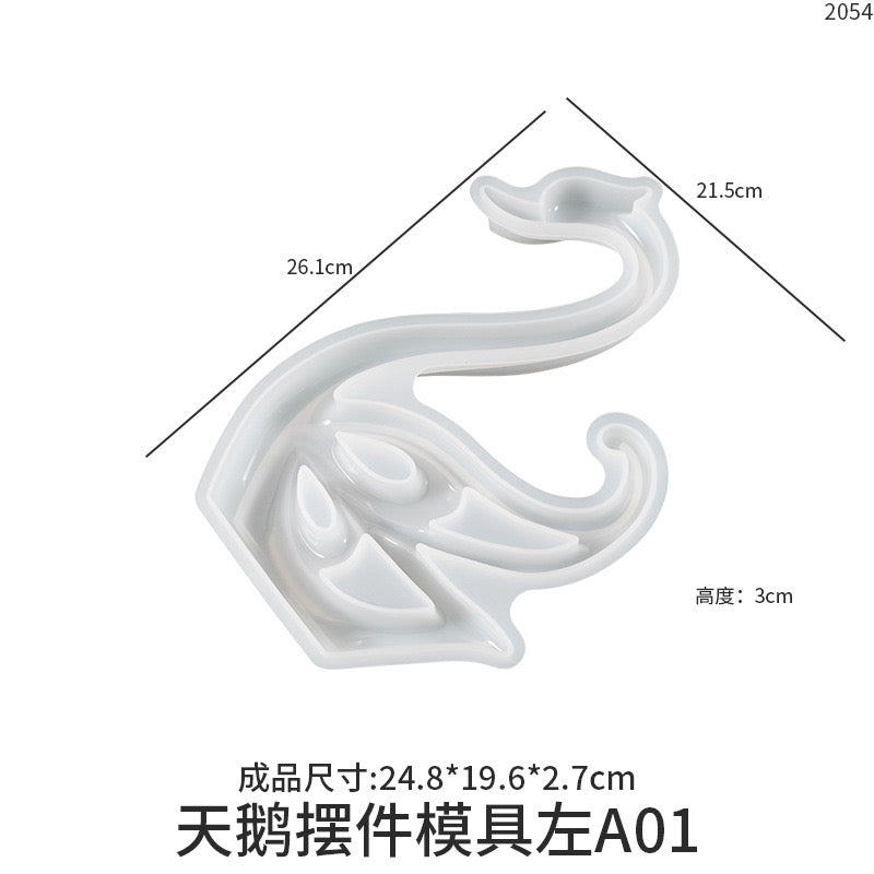 Swan Decorative Home Decor Silicone Mold f01