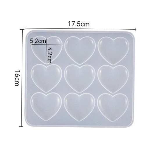 Heart Keychain Silicone Mold d04