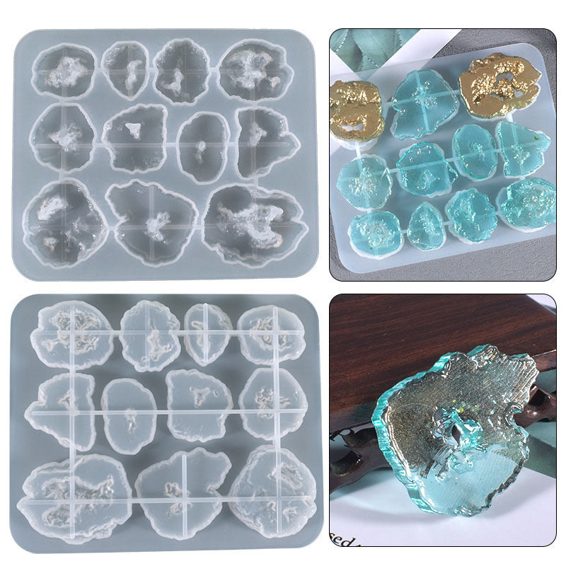 Geode Keychain Pop socket Silicone Mold d010