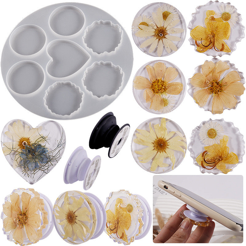 Keychain Pop socket Silicone Mold d010