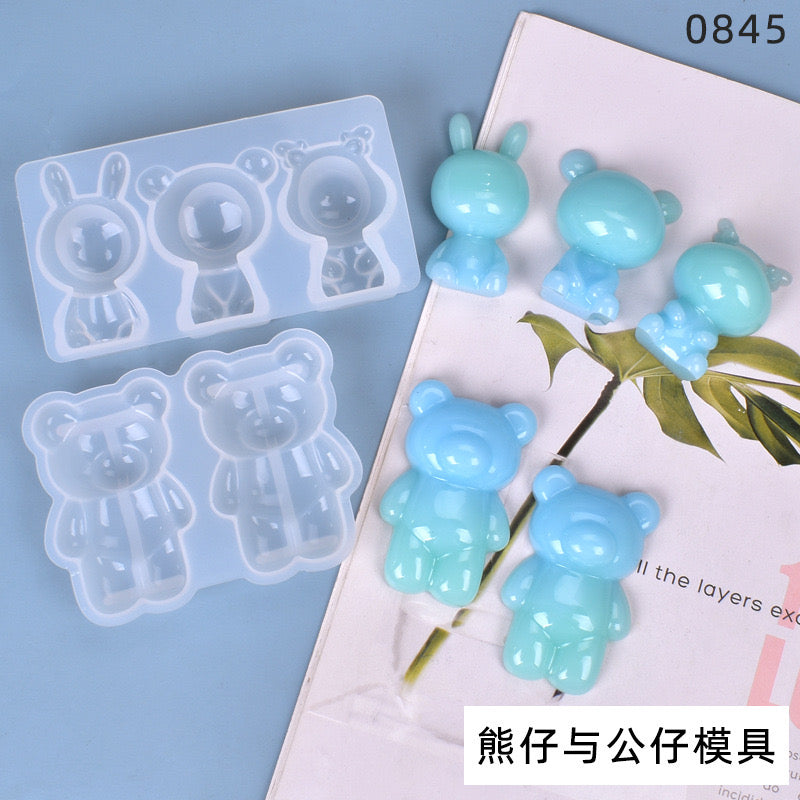 Bear Keychain Silicone Mold a07