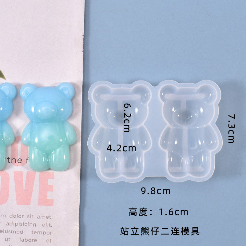 Bear Keychain Silicone Mold a07