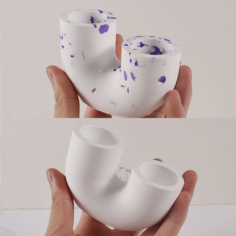 U-Shape Candle Holder Silicone Mold a012