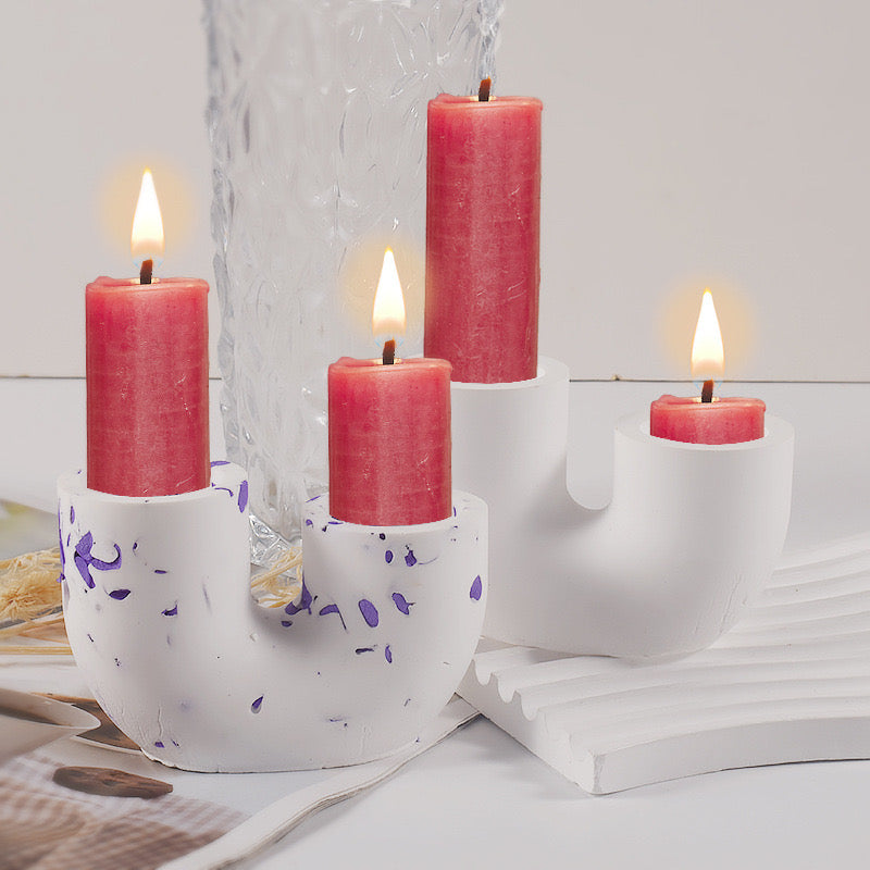 U-Shape Candle Holder Silicone Mold a012