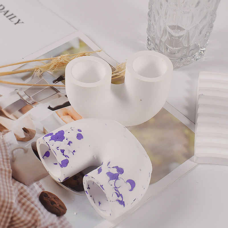 U-Shape Candle Holder Silicone Mold a012