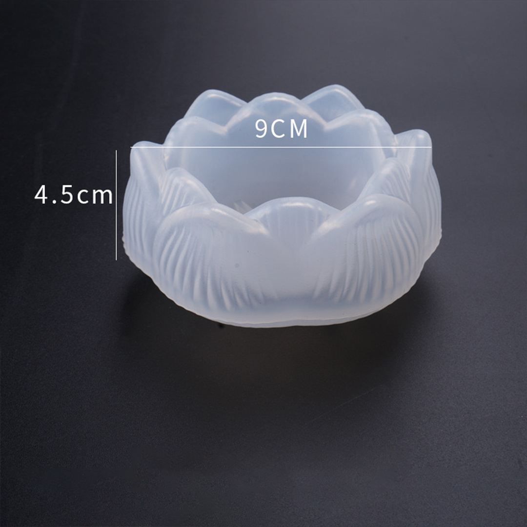 Lotus Candle Silicone Jar Mold a015