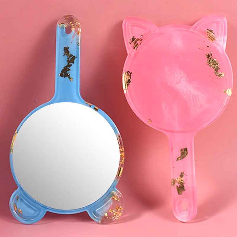 Hand Held Mirror Silicone Mold d012