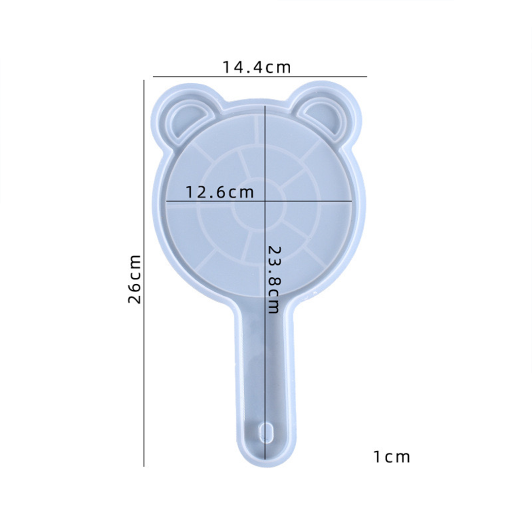 Hand Held Mirror Silicone Mold d012