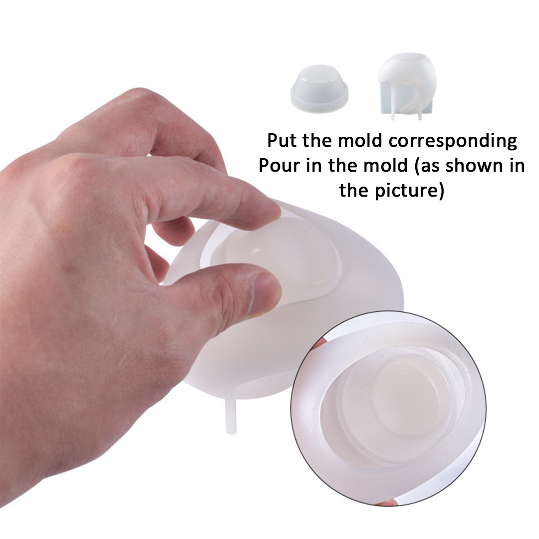 Half Moon Candle Holder Silicone Mold a013