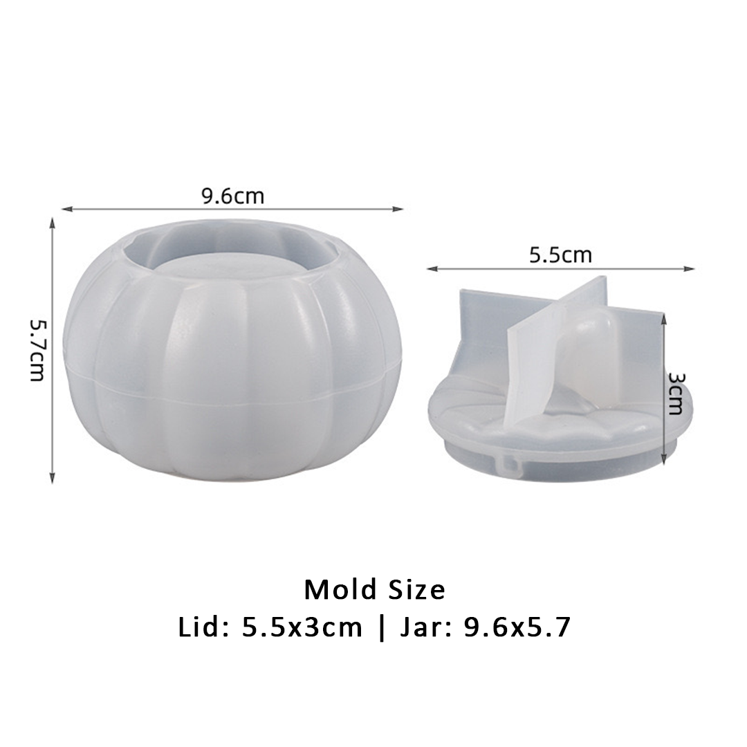 Pumpkin Candle Jar Silicone Mold b05