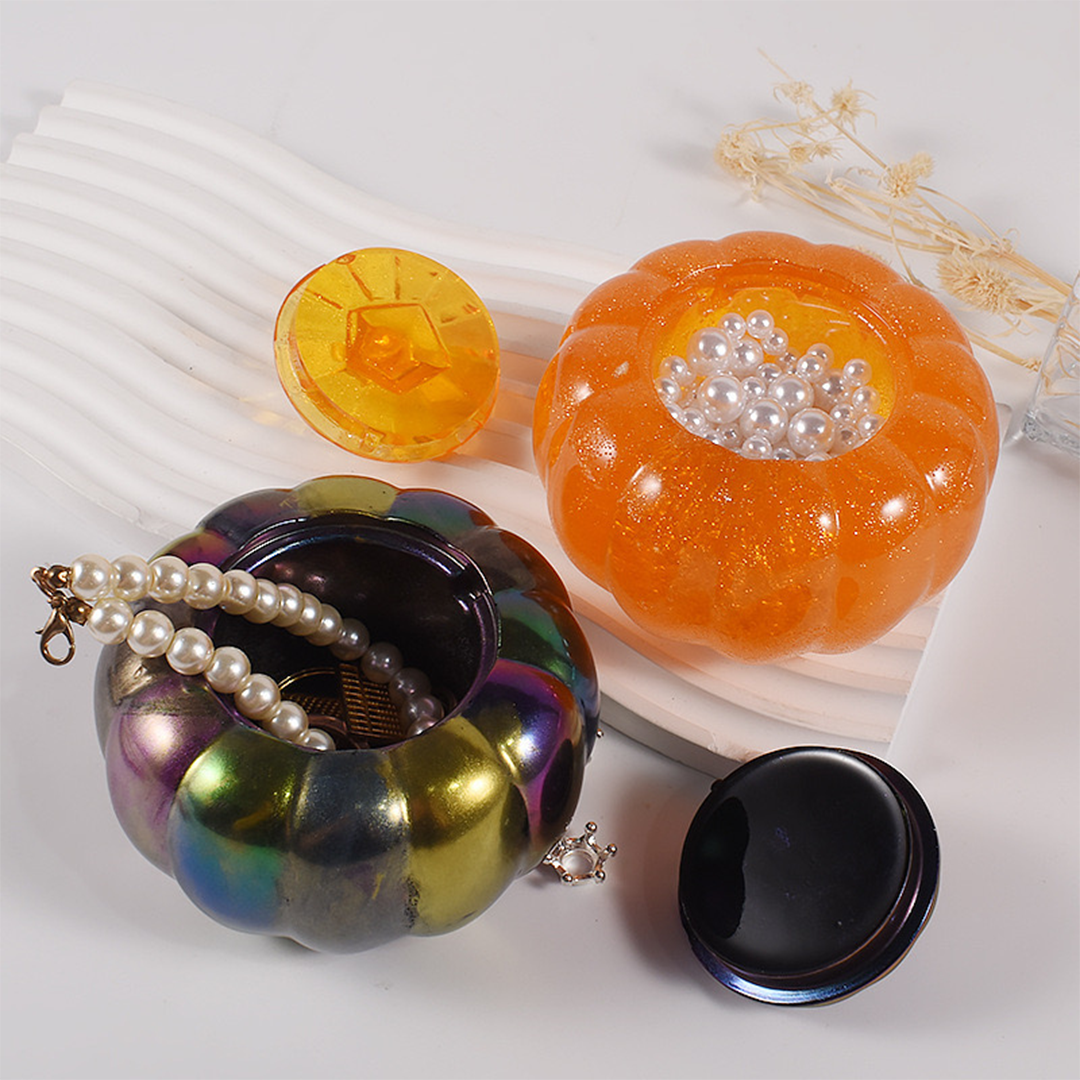 Pumpkin Candle Jar Silicone Mold b05