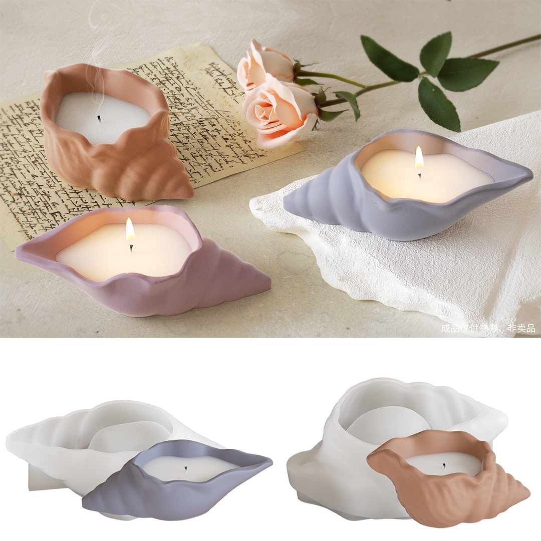 Sea Shell Scented Candle Jar Silicone Mold e012/013