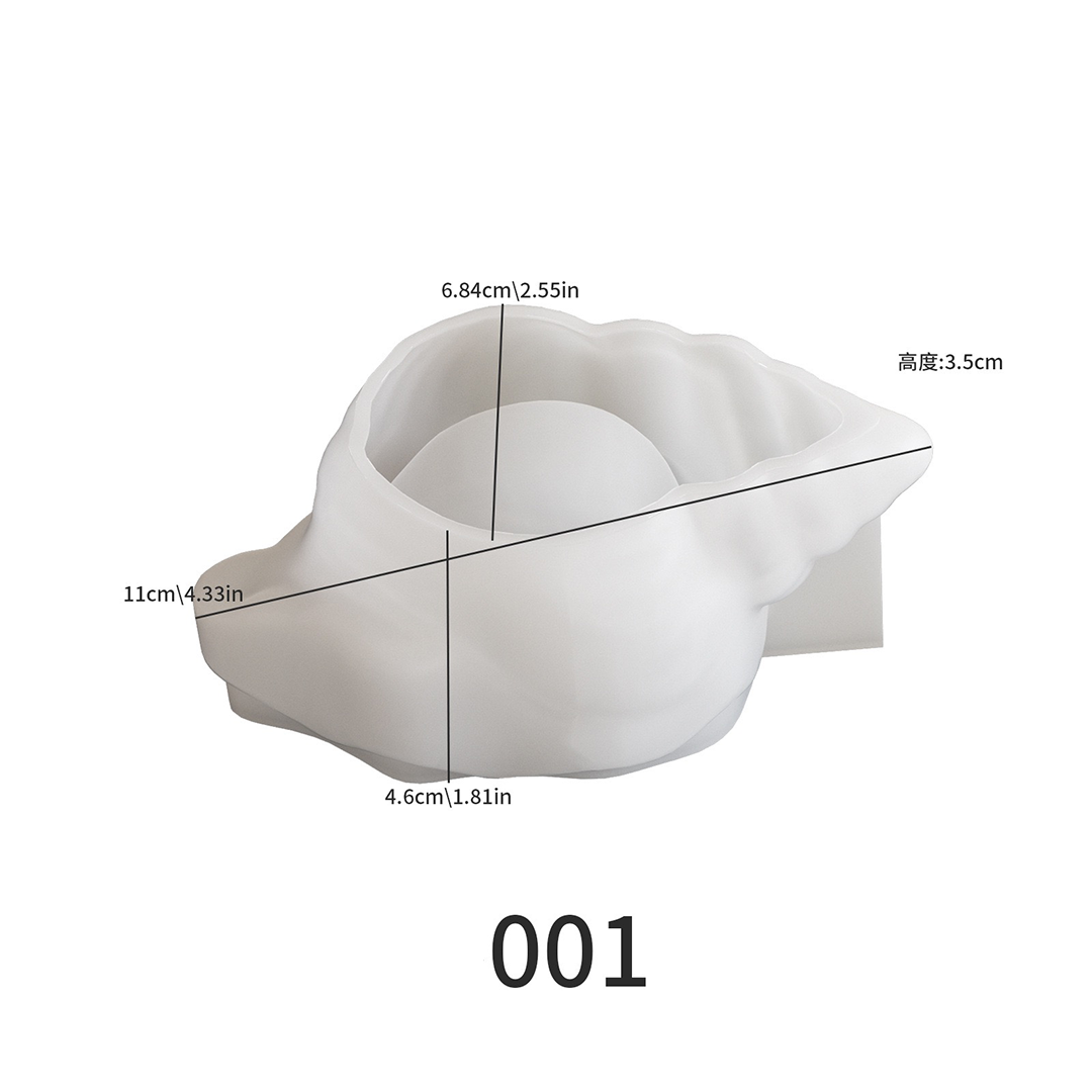 Sea Shell Scented Candle Jar Silicone Mold e012/013