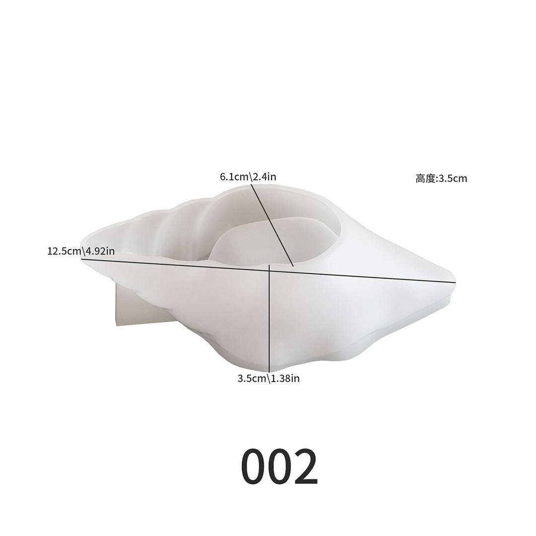 Sea Shell Scented Candle Jar Silicone Mold e012/013